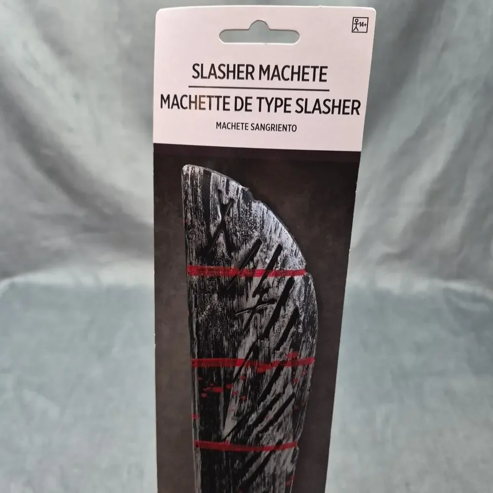 Amscan Slasher Machete Bloody Horror Adult Halloween Costume Weapon Prop - Picture 3 of 6